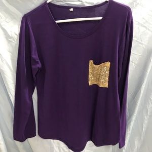 Purple boutique shirt
